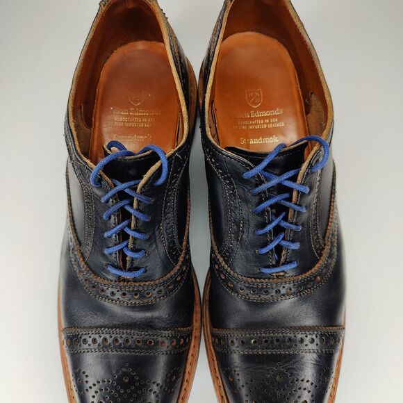 Allen Edmonds "Strandmok" Cap-Toe Oxfords Mens 10 1/2 B Made in USA - Picture 4 of 8